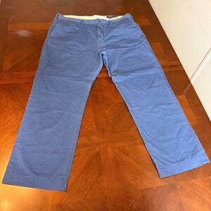 Vintage Polo Ralph Lauren Blue Chino Pants Mens 40/30 Cotton Twill Classic Fit